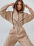 Dames Jumpsuit Casual Stil med Hætte Lynlås Blød Blandingsmateriale-5
