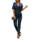 Dames Jumpsuit V-Hals Halve Mouwen Polyester Flatterende Pasform-1