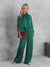 Kvinders Jumpsuit Elegant Polyester Løse Bukseben Lange Ærmer-2