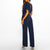 Dame Jumpsuit Elegant Flatterende Polyester med Lace-Up Talje-6