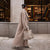 Kvinders Lange Fleecejakke Grå Elegant Oversized Polyester-2