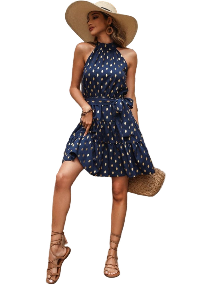 Dame Mini Kjole Flare Polyester Legende Stil 1