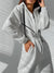 Dames Jumpsuit Casual Stil med Hætte Lynlås Blød Blandingsmateriale-6