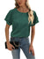 Kvinders Bluse Bølgeformet Design Polyester Rund Halsudskæring-1