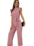 Kvinders Jumpsuit Elegant Høj Rund Hals Polyester-1