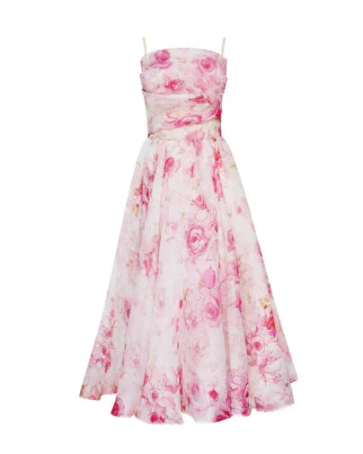 Kvindernes Asymmetrisk Kjole med Trykt Slips Polyester-3