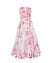 Kvindernes Asymmetrisk Kjole med Trykt Slips Polyester-3