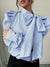 Kvinders Oversized Bluse Med Sløjfe 100% Bomuld-5