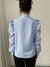 Kvinders Oversized Bluse Med Sløjfe 100% Bomuld-3