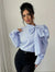 Kvinders Oversized Bluse Med Sløjfe 100% Bomuld-2