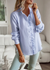 Skjortebluse Dame Stilig Design 100% Bomuld-2