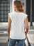 Kvinders Top V-hals Broderet Let Materiale-2