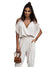 Kvindernes Jumpsuit Åbne Skuldre V-Hals Polyester-2