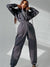 Dames Jumpsuit Casual Stil med Hætte Lynlås Blød Blandingsmateriale-2