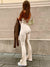 Dame Jumpsuit Strapless Elegant Polyester med Udvidede Ben-3