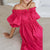 Damekjole Off-Shoulder Mini Med Korte Pofmuffer Polyester-3