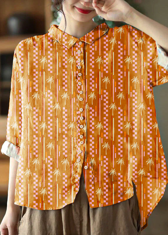 Skjortebluse Dame med Peter Pan Krave og Lange Ærmer, Løs Pasform, Tidløs Stil 6