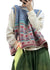 Strikket Vest Dame Oversized Med Print 0