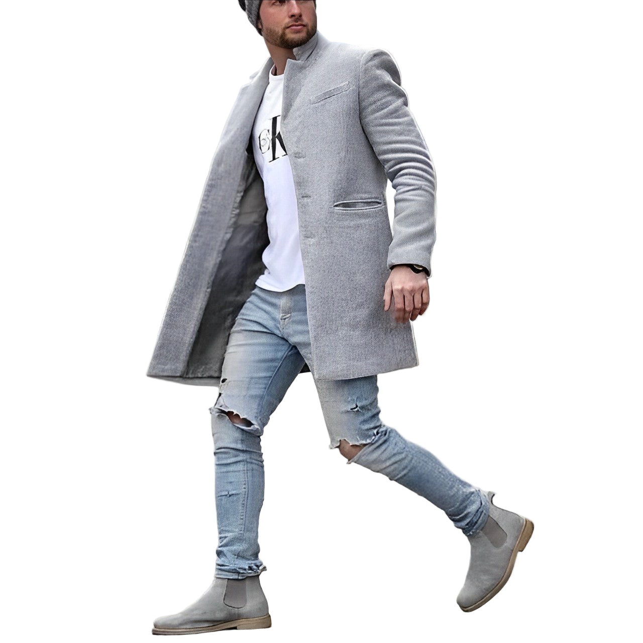 Overgangsjakke Dame Elegant Unik Design Varm Vinterjakke Kvalitetsstof 1