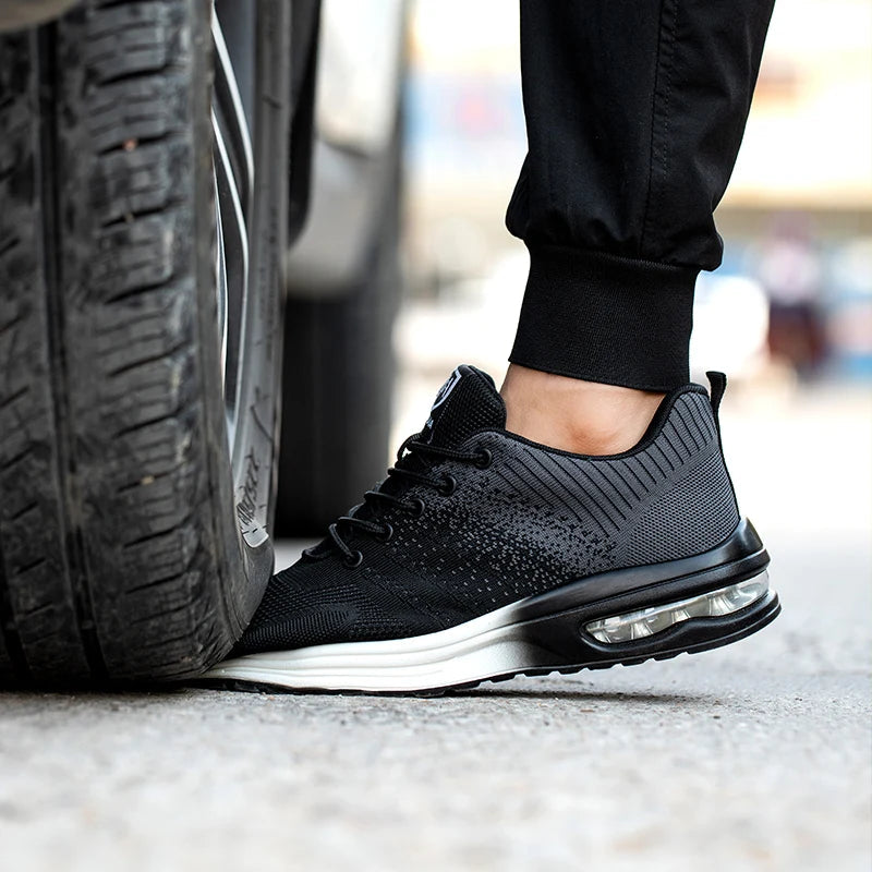 Unisex Arbejdssko Stål Tå Anti-Punktering Åndbar Gummi 3