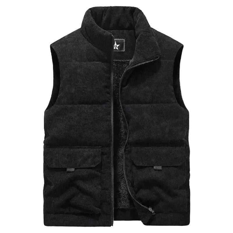 Unisex Cargo Vest Med Opretstående Krave 0