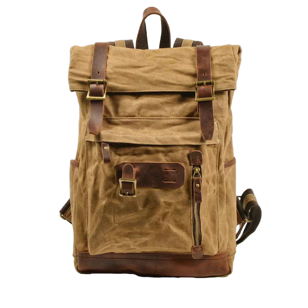 Unisex Fold Top Rygsæk Vintage Stil 0