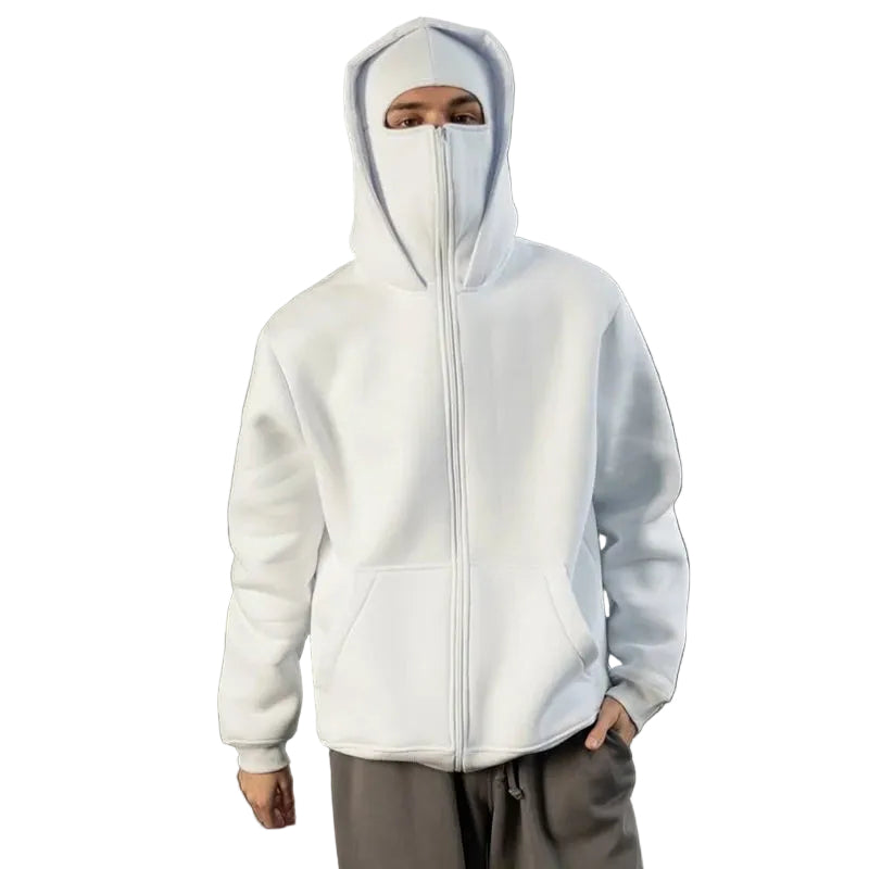 Unisex Hættetrøje med Balaclava og Lynlås 0