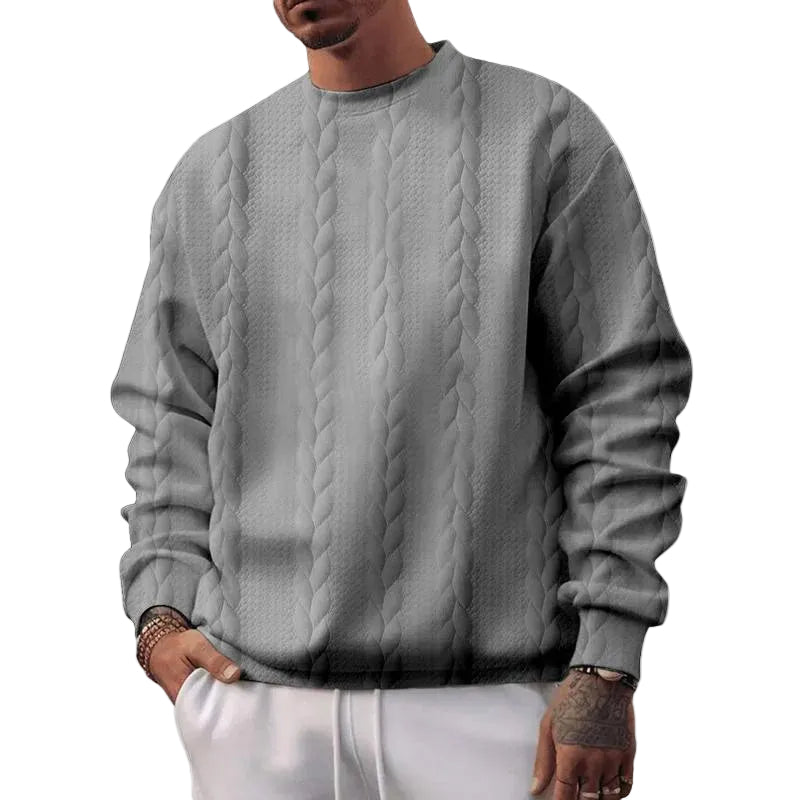 Unisex Loose Sweatshirt Jacquard Style 0