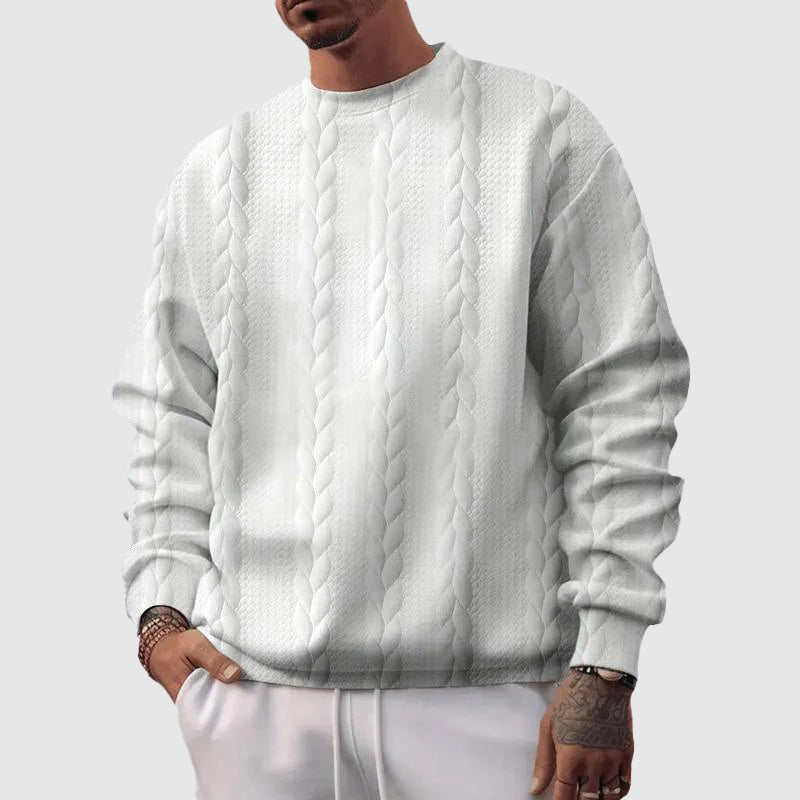 Unisex Loose Sweatshirt Jacquard Style 1