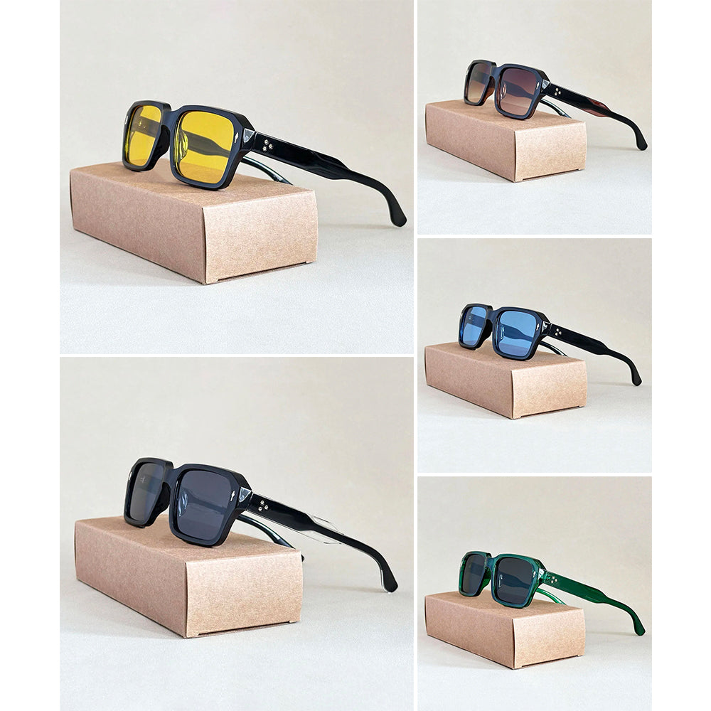 Unisex Square Sunglasses Vintage Style 5