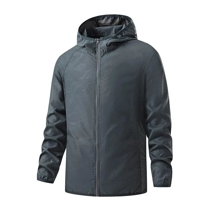 Unisex Vandtæt Jakke med Solbeskyttelse og Lynlås i Polyester 10