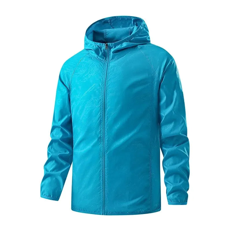 Unisex Vandtæt Jakke med Solbeskyttelse og Lynlås i Polyester 13