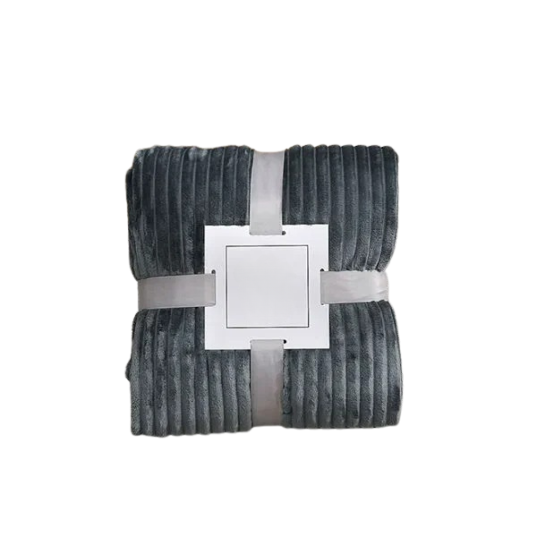 Stribet flannel-tæppe