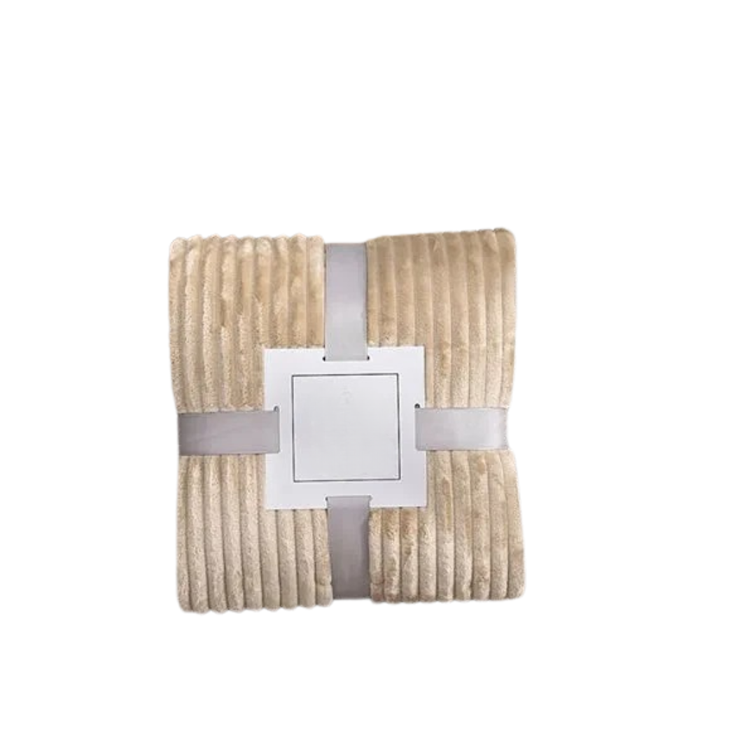 Stribet flannel-tæppe