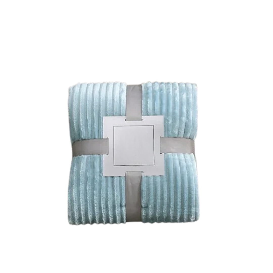 Stribet flannel-tæppe