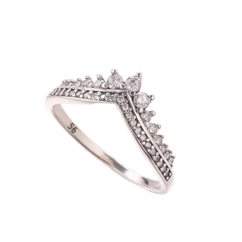 V-formet Sterlingsølv Ring