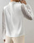 Kvinders Bluse Elegant Rund Hals Let Stof-3