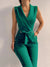 Dame Jumpsuit Mouwløs V-hals Med Sløjfe Polyester Elegant Design-1