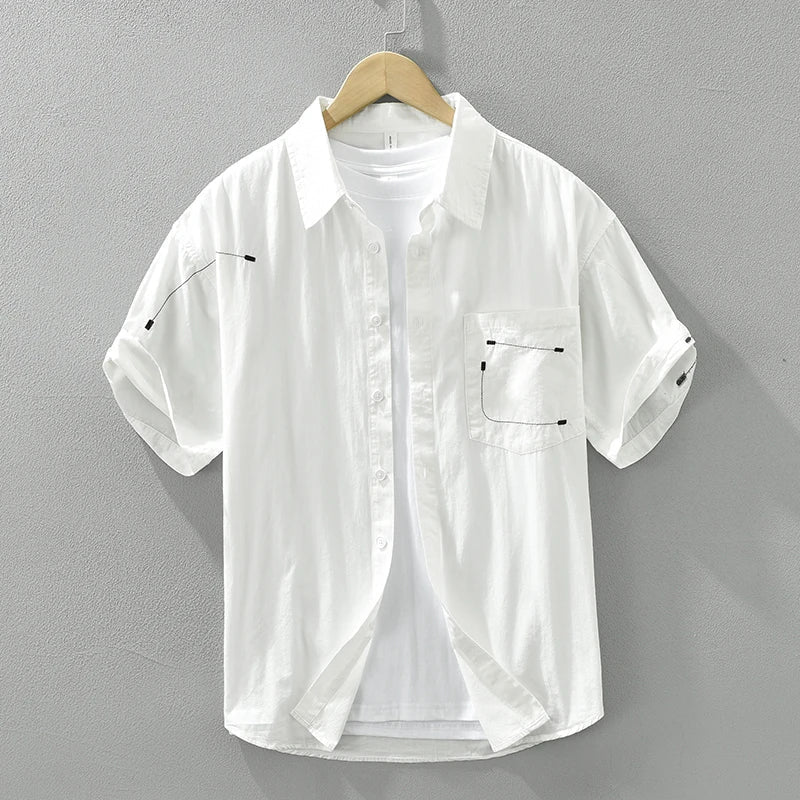 Variant image for Herre Kortærmet Skjorte Casual 100% Bomuld-7