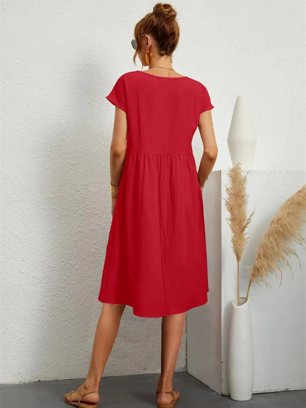 Damekjole Elegant Design Tidsløse Detaljer Polyester-2