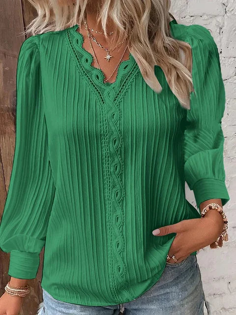 Kvinders Bluse med Stilfulde Detaljer  - Bluser til Kvinders
