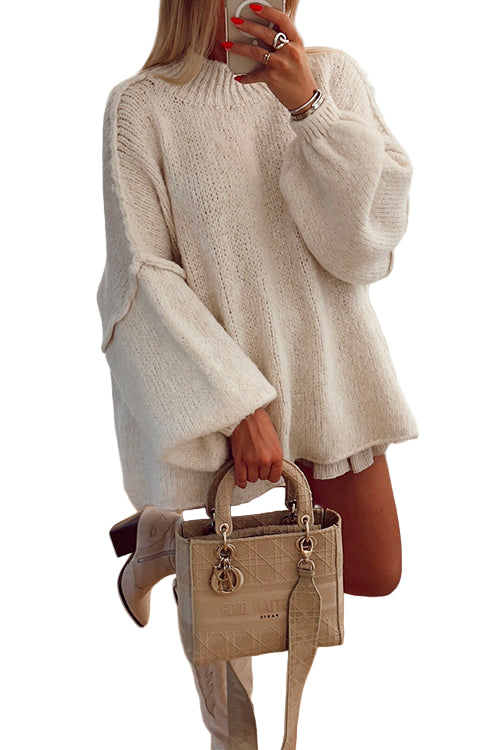 Women's Casual Pullover Sweater with Drop Shoulder 0