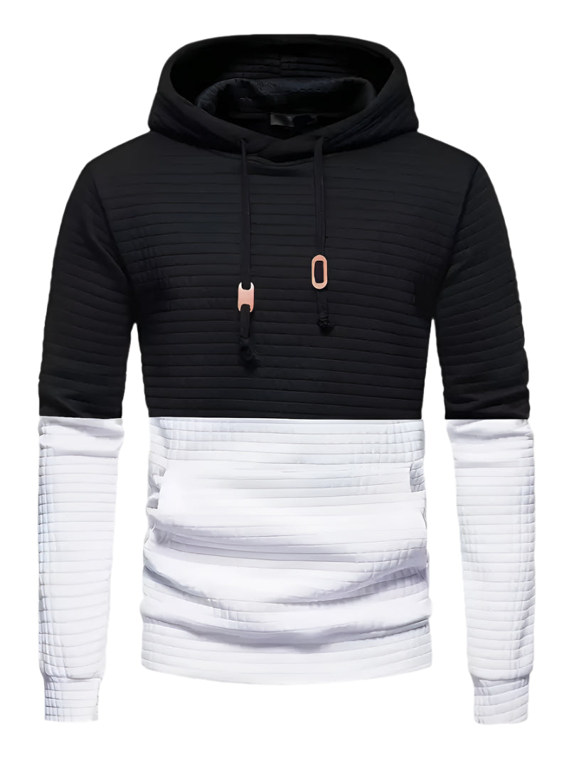 Hættetrøjer Mænd Wafelmønster Blød Materiale Moderne Stil-2