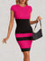 Variant image for Kvinders Farveblokkjole Figurformet Polyester-9