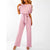 Variant image for Dame Jumpsuit Elegant Flatterende Polyester med Lace-Up Talje-29
