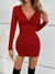 Variant image for Kvinders Mini Kjole Dyb V-hals Elastisk Polyester-7