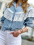 Dame Skjorte Denim Med Kantelementer Komfortabel Pasform-3
