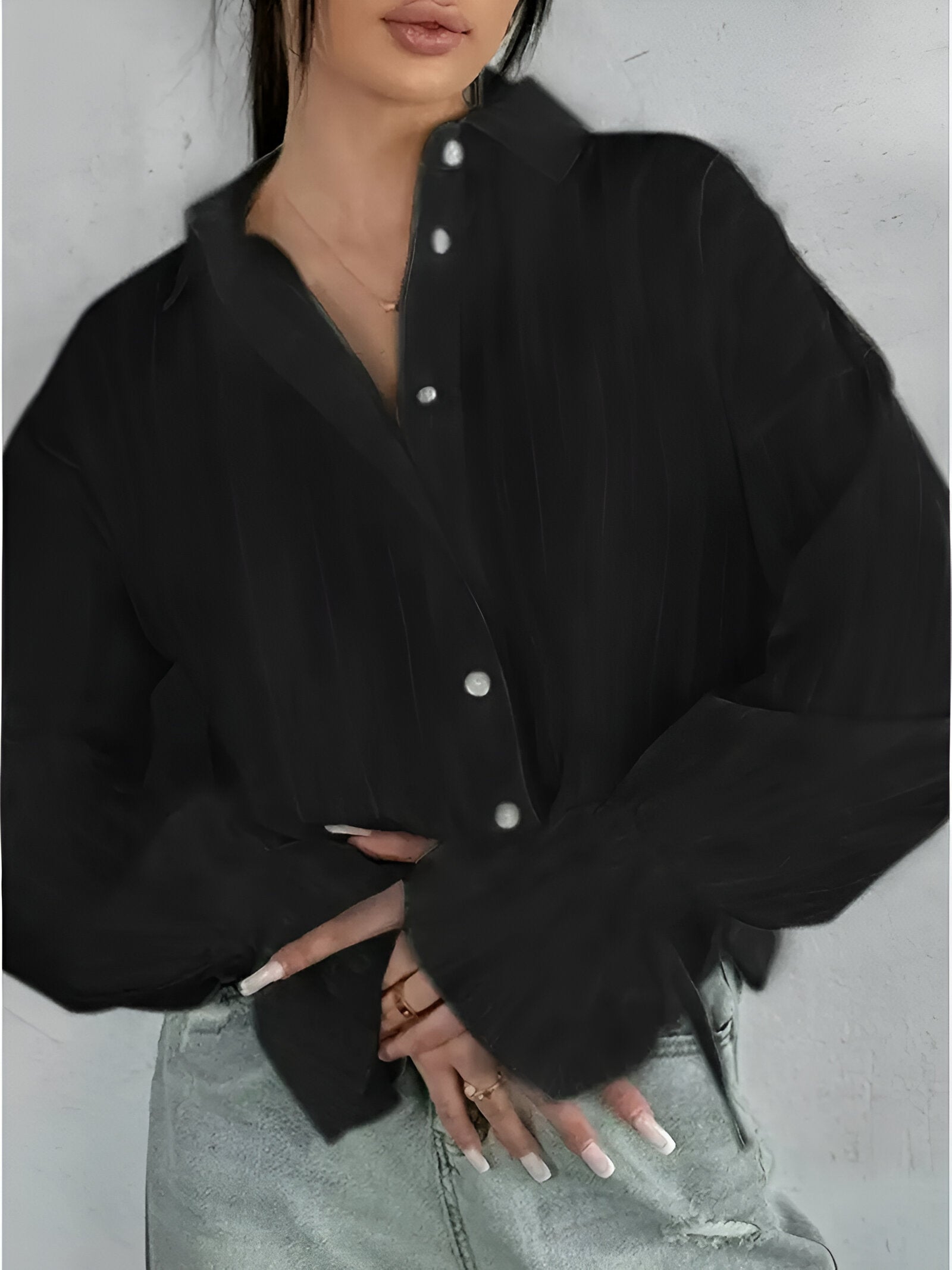 Variant image for Herre Skjorte Slim Fit Mønstret Krave 100% Bomuld-9