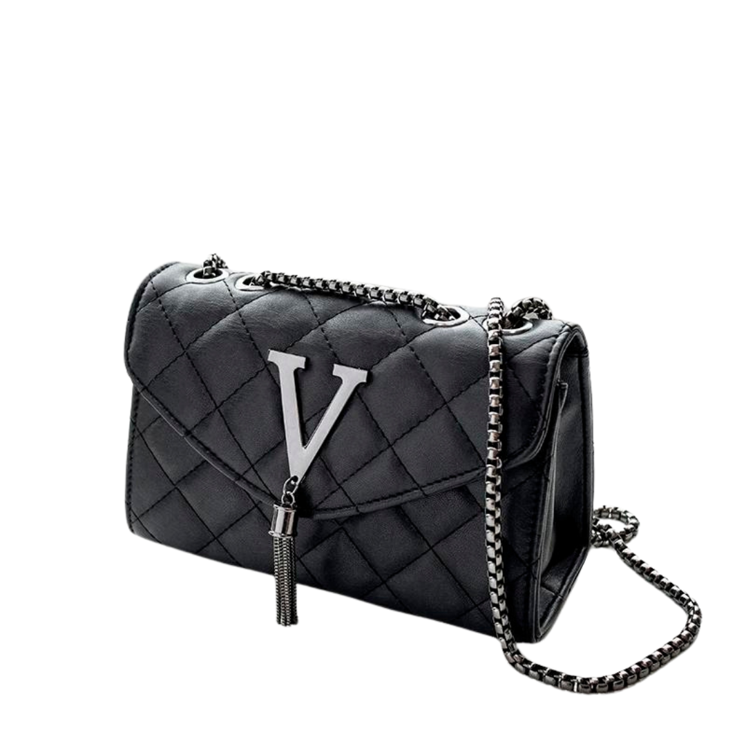 Luksus quiltet crossbody-taske med kvast