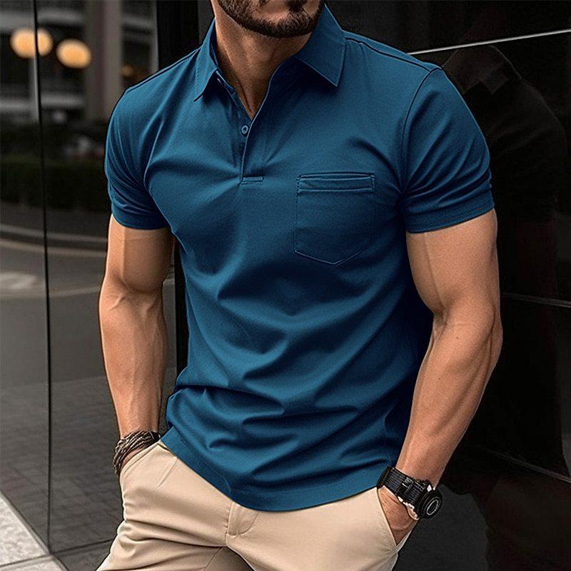 Herre Polo Shirt Elegant Åndbar 100% Bomuld-5